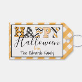 Happy Halloween Pattern Gepersonaliseerde Gift Lab Cadeaulabel (Voorkant (Horizontaal))