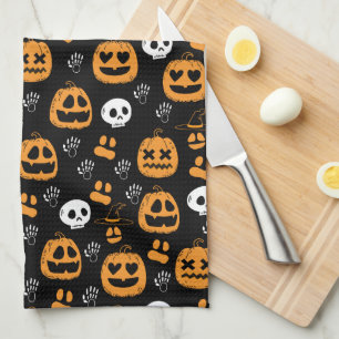 Happy Halloween Pattern Kitchen Towel Theedoek
