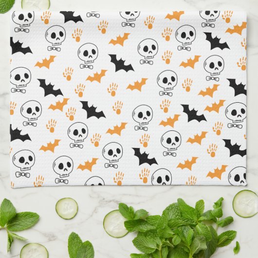 Happy Halloween Pattern Theedoek (Gevouwen)