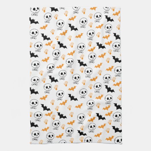 Happy Halloween Pattern Theedoek (Verticaal)