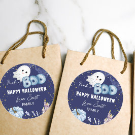 Happy Halloween peek een boo schattig baby spook Ronde Sticker