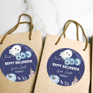 Happy Halloween peek een boo schattig baby spook Ronde Sticker