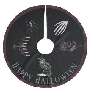 Happy Halloween pensed Polyester Tree Skirt Kerstboom Rok