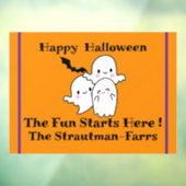 Happy Halloween PERSONALISEREN Schattigee Ghost Ba Raamsticker (Vel 3)