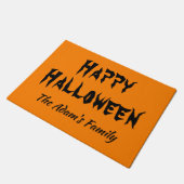 Happy Halloween persoonlijk Sinaasappel Deurmat (Schuin)