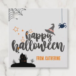 Happy Halloween persoonlijke donkere nacht schatti Bedankjes Labels
