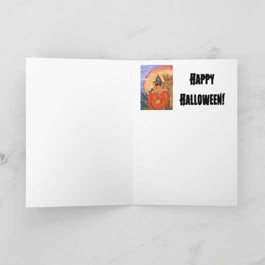 Happy Halloween Pig KAART Kittens & Jack O'Pig (Binnen)