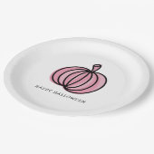 Happy Halloween Pink Pumpkin Papieren Bordje (Gekanteld)