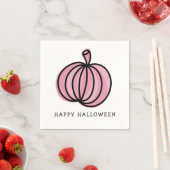 Happy Halloween Pink Pumpkin Servet (Insitu)