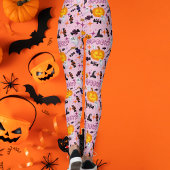 Happy Halloween Pink Spooky Festival Leggings