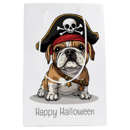 Happy Halloween Pirate English Bulldog Medium Cadeauzakje