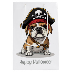 Happy Halloween Pirate English Bulldog Medium Cadeauzakje