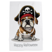 Happy Halloween Pirate English Bulldog Medium Cadeauzakje (Achterkant)