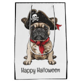 Happy Halloween Pirate Franse Bulldog Medium Cadeauzakje (Achterkant)