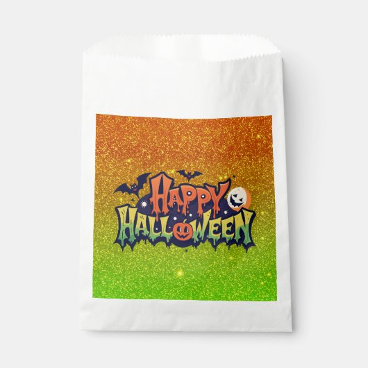 Happy Halloween plezier faux glitter Bedankzakje (Voorkant)