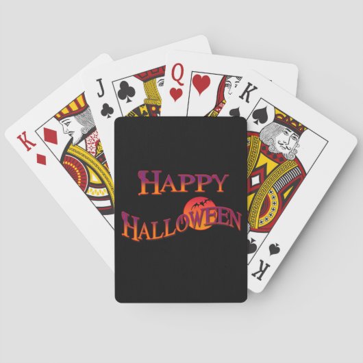 Happy Halloween Pokerkaarten (Achterkant)