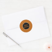 Happy Halloween Polka Dot Round Stickers (Oranje) (Envelop)