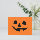 Happy Halloween pomkin geïsoleerd grappig glimlach Briefkaart (Staand voorkant)