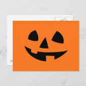Happy Halloween pomkin geïsoleerd grappig glimlach Briefkaart (Voorkant / Achterkant)