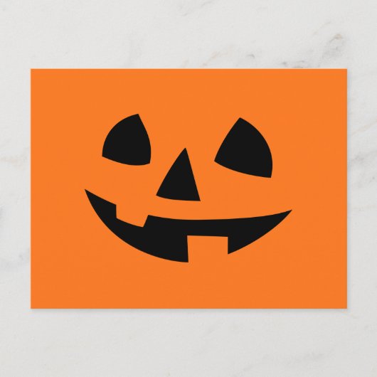 Happy Halloween pomkin geïsoleerd grappig glimlach Briefkaart (Voorkant)