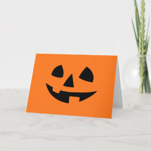 Happy Halloween pomkin geïsoleerd grappig glimlach Kaart