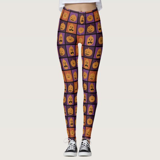 Happy Halloween pomkins Leggings (Voorkant)