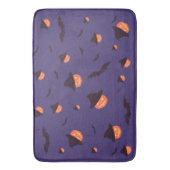 Happy Halloween pompoen en vleermuizen Badmat (Voorkant Verticaal)