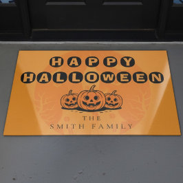 Happy Halloween Pompoen Familie Custom Home Deurmat