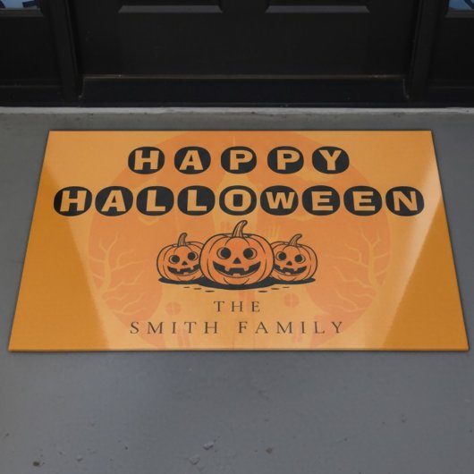 Happy Halloween Pompoen Familie Custom Home Deurmat