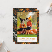 Happy Halloween Pompoen Foto Vakantie Kaart (Voorkant / Achterkant in situ)