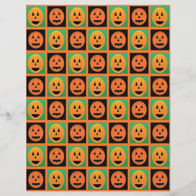 Happy Halloween pompoen gezichten (Voorkant)