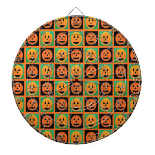 Happy Halloween pompoen gezichten Dartbord