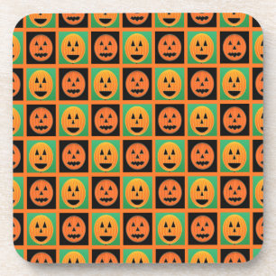 Happy Halloween pompoen gezichten Drankjes Onderzetter