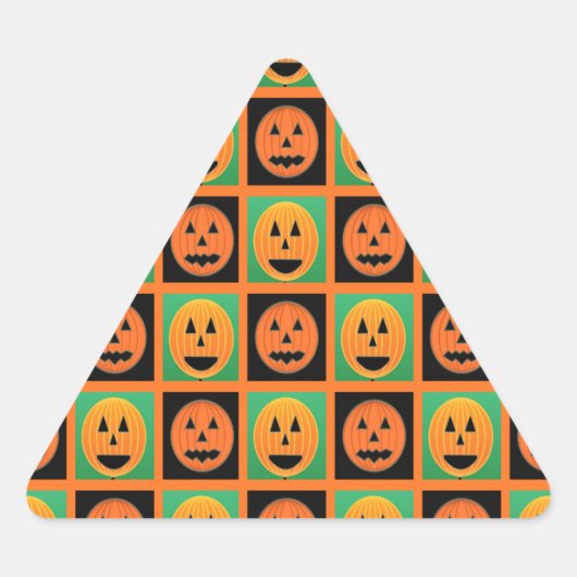 Happy Halloween pompoen gezichten Sticker (Voorkant)