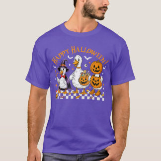 Happy Halloween Pompoen Goose Trick or treat Gekke T-shirt