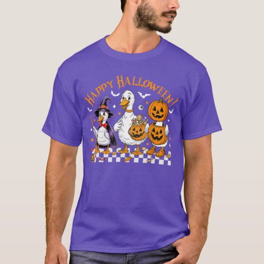 Happy Halloween Pompoen Goose Trick or treat Gekke T-shirt (Voorkant)