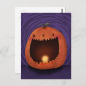 Happy Halloween pompoen Jack Lantern Briefkaart (Voorkant / Achterkant)
