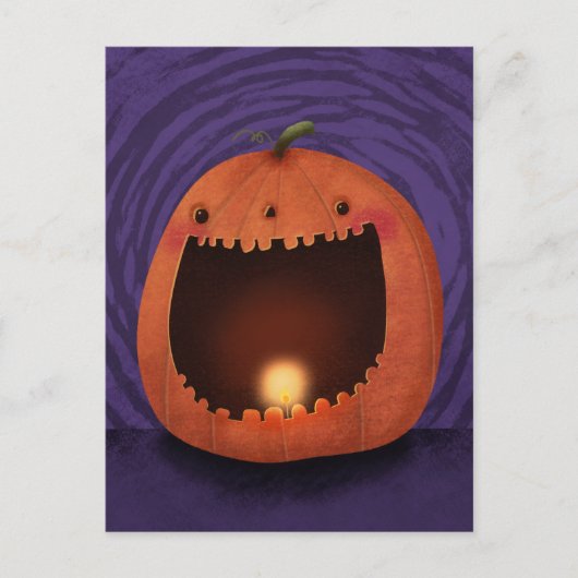 Happy Halloween pompoen Jack Lantern Briefkaart (Voorkant)