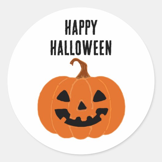 Happy Halloween pompoen Jackolantern Stickers (Voorkant)