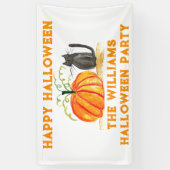 Happy Halloween Pompoen Kat kinder Spandoek (Verticaal)