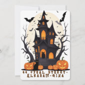 Happy Halloween pompoen kunstwerk Kaart (Achterkant)