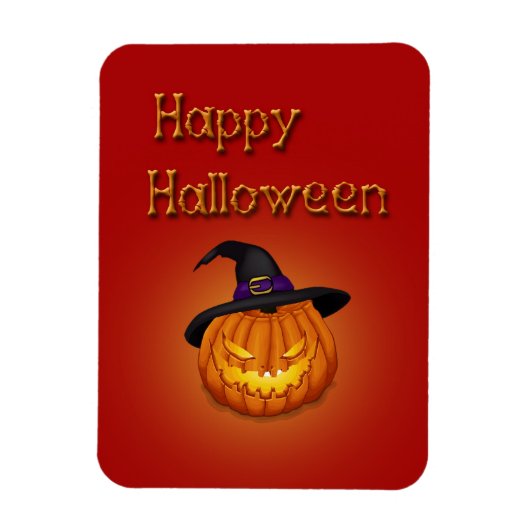 Happy Halloween-pompoen met Pet Magneet (Verticaal)