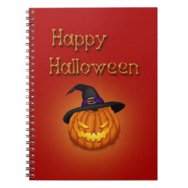 Happy Halloween-pompoen met Pet Notitieboek