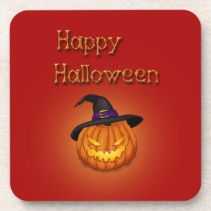 Happy Halloween-pompoen met Pet Onderzetter