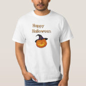 Happy Halloween-pompoen met Pet T-shirt (Voorkant)