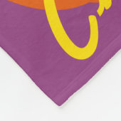 Happy Halloween pompoen op Paarse gepersonaliseerd Fleece Deken (Hoek)