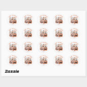 Happy Halloween pompoen ronde Stickers (Vel)