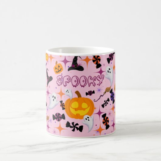 Happy Halloween pompoen roze feestelijke Mok (Center)