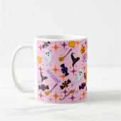 Happy Halloween pompoen roze feestelijke Mok (Links)