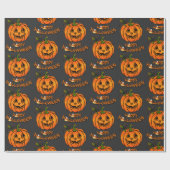 Happy Halloween | pompoen | suikermaïs Cadeaupapier (Vlak)